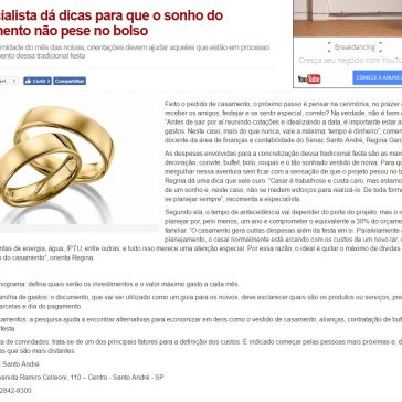 Especialista dá dicas para que o sonho do casamento não pese no bolso – ABC do ABC